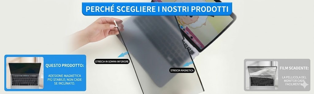 Striscia magnetica rinforzata e montaggio ultra-intuitivo